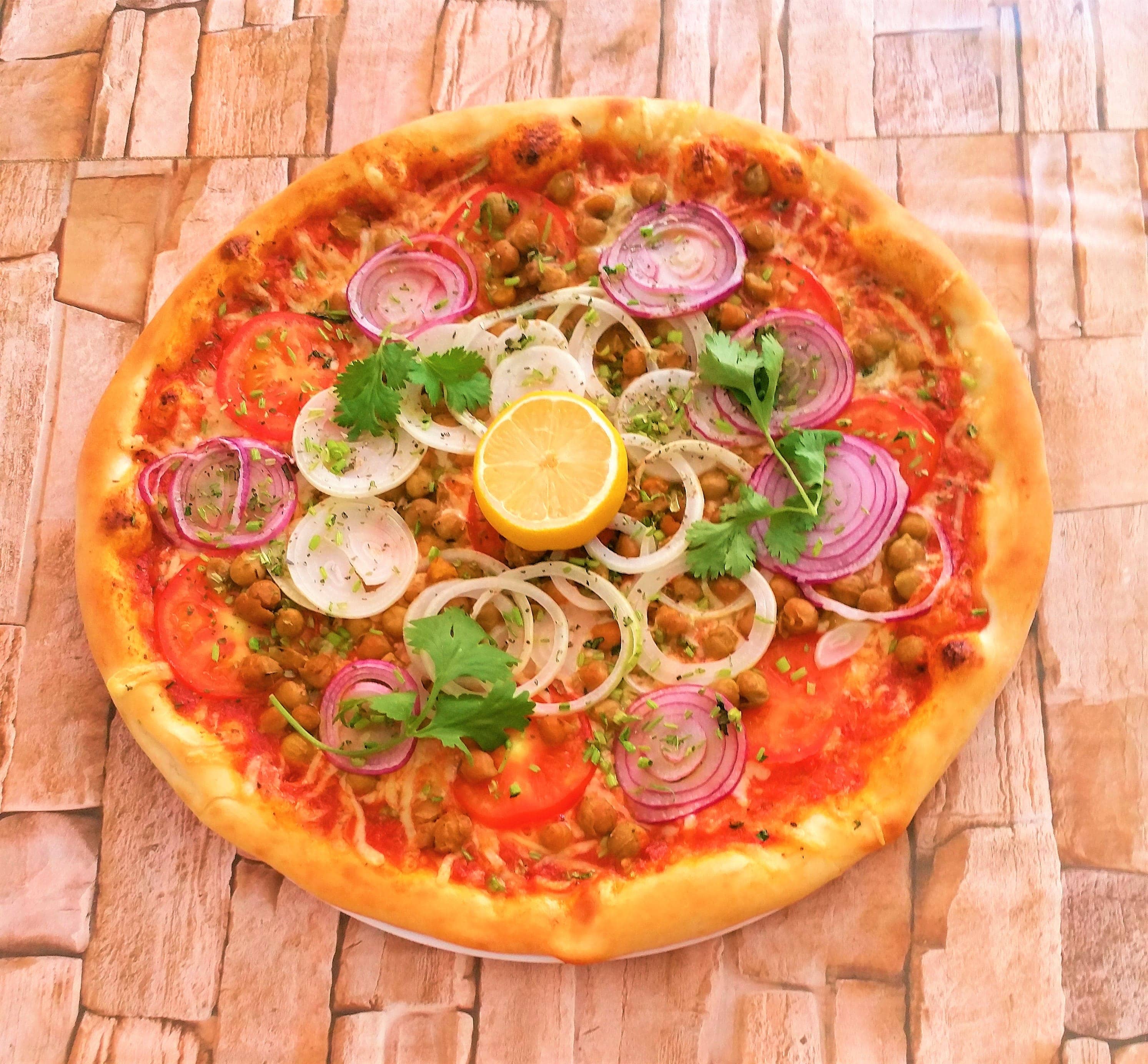 Pizza-Bhindi-Cholle